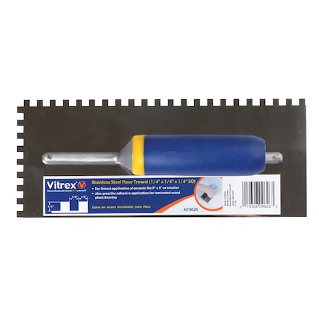 Vitrex QEP 11 in. W X 4-1/2 in. L Stainless Steel Square Notched Trowel 49915